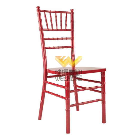 wooden cheap chiavari chair in Red colour for rental